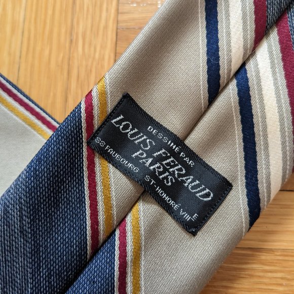 π₯ Amazing Vintage Louis Feraud Tie. Retro Multicolour Tie π₯ - Picture 4 of 9